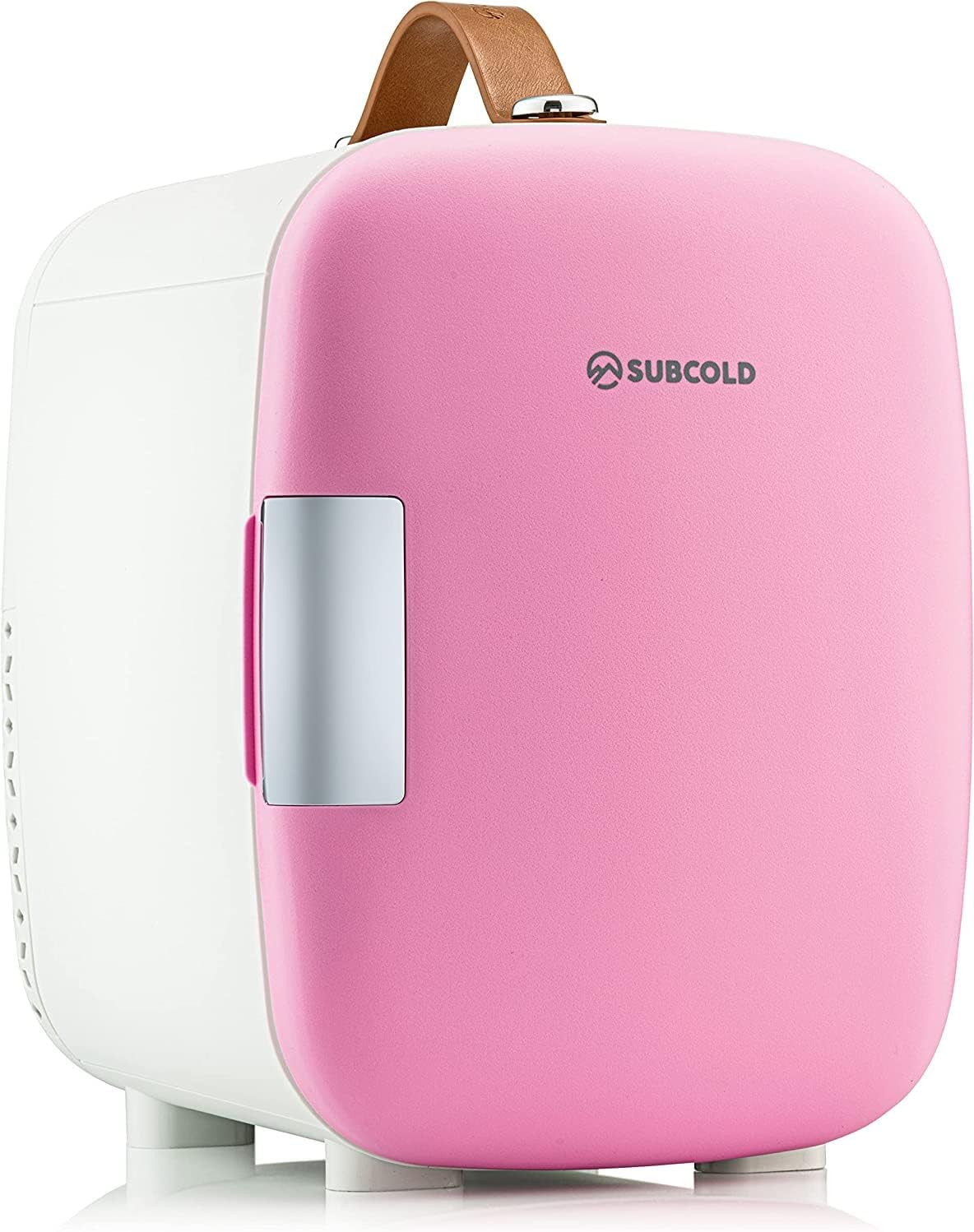Pro4 Luxury Mini Fridge Cooler | 4 Litre / 6 Cans | AC and Exclusive USB Power Option | Portable Small Fridge for the Office, Bedroom, Car, Travel, Skincare & Cosmetics (White)