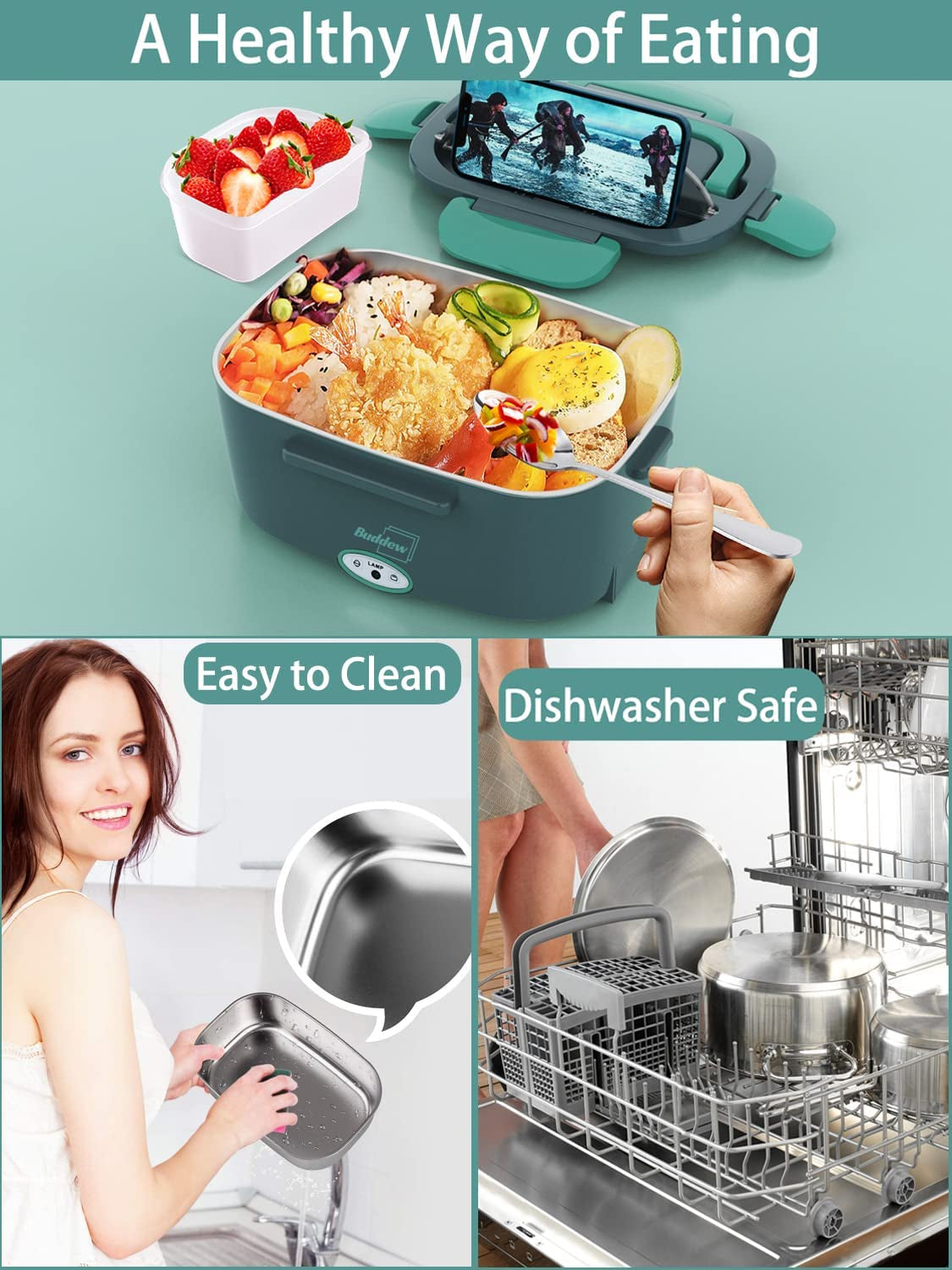 Electric Lunch Box for Car & Office | Portable Food Warmer | Leakproof & Fast Heating