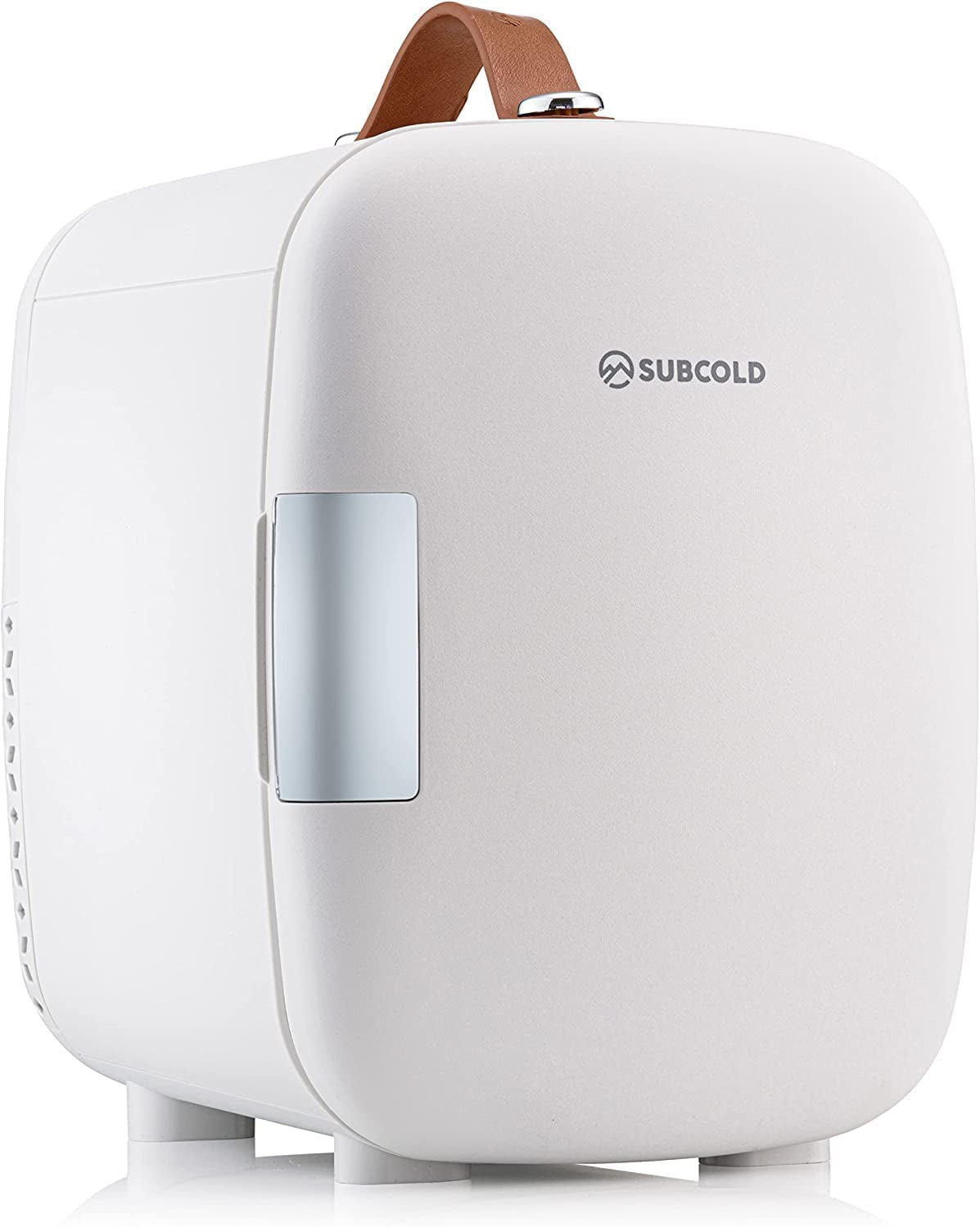 Pro4 Luxury Mini Fridge Cooler | 4 Litre / 6 Cans | AC and Exclusive USB Power Option | Portable Small Fridge for the Office, Bedroom, Car, Travel, Skincare & Cosmetics (White)